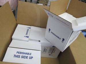 lot 290 image: Case of 4 Insulated Foam Shipping K...