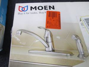 lot 301 image: Moen Adler Single-Handle Low Arc St...