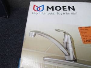lot 302 image: Moen Adler Single-Handle Low Arc St...