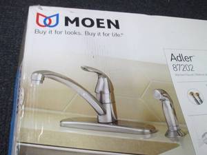 lot 304 image: Moen Adler Single-Handle Low Arc St...