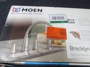 lot 308 image: Moen Brecklyn 2-Handle Standard Kit...