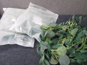 lot 390 image: 4 pks Artificial Eucalyptus Leaves ...
