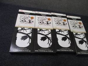lot 418 image: 4 Halloween Wall Art Sets Retail $4...