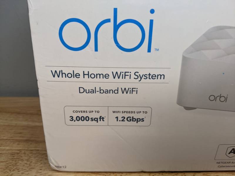 lot 43 image: Brand New NETGEAR Orbi RBK12 AC1200 Mesh WiFi System with Router and Satellite Extender