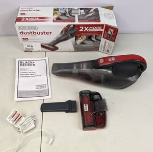 lot 121 image: BLACKDECKER QuickClean Car Cordless Hand Vacuum with Motorized Upholstery Brush