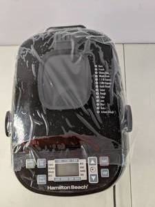 lot 105 image: Black Hamilton Beach Programmable 2-Lb. Artisan Dough and Bread Maker 