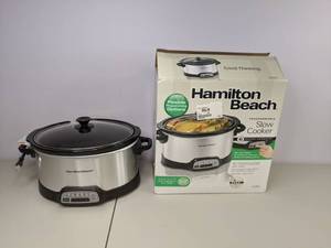 lot 107 image: Hamilton Beach 6-Qt. Slow Cooker