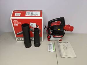 lot 130 image: Troy-Bilt 180 MPH 400 CFM 2-Cycle 25 cc Gas Handheld Leaf Blower