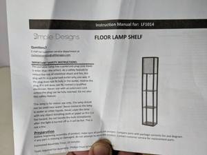 lot 162 image: Simple Designs Etagere Shelf Floor Lamp