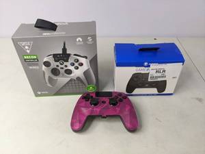 lot 36 image: Fun Lot of 3 Video Game Controllers Xbox, PS4