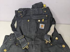 lot 247 image: Carhartt Mens Zip-to-Thigh Duck Canvas Bib Overall