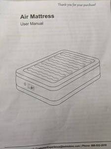 lot 21 image: Intertek 18 Air Mattress with Pump #WL918