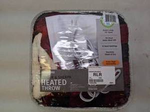 lot 221 image: Biddeford Velour with Sherpa Electric Heated Throw