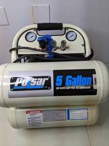 lot 230 image: Pulsar PCE6050T Twin Tank Electrical Air Compressor, 5-Gallon