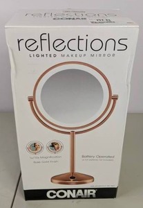lot 270 image: Conair Lighted Makeup Mirror - Rose Gold