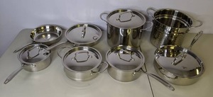 lot 271 image: Stainless Steel 14-Pc. Cookware Set