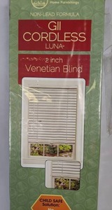 lot 277 image: Cordless GII Luna 2 Vinyl Plantation Venetian Blind 33 x 64