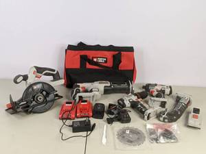 lot 233 image: Porter-Cable 20V Lithium-Ion Cordless 6-Tool Combo Kit