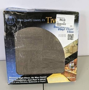 lot 263 image: Achim Tivoli Modern Charcoal Grey Wood 12 x 12 Square Vinyl Floor Tiles