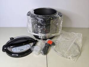 lot 42 image: MegaChef 12-Qt. Steel Digital Pressure Cooker with 15 Presets