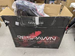 lot 283 image: RESPAWN 110 Ergonomic Reclining Gaming Chair with Footrest - Black & Red
