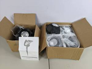 lot 290 image: Pure Garden Navarro Outdoor Solar Yard Spotlights & Pure Garden LED Solar Rock Landscape Lights