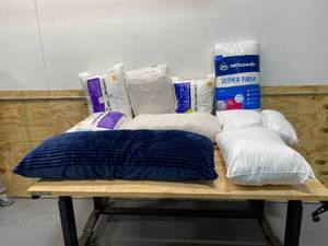 lot 91 image: Lot of 9 Various Pillows