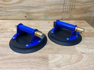 lot 95 image: ADT Pro Lot of 2-  8 Vacuum GlassGranite Suction Cups with Metal Handles