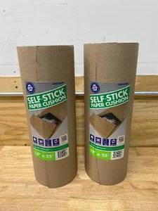 lot 103 image: PRATT RETAIL SPECIALTIES Lot of 2-  18 in. x 25 ft. Self Stick Single Face Rolls