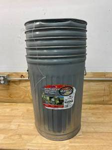 lot 60 image: BEHRENS Lot of 5-  Galvanized Steel Utility Trash Can, 20 Gal.