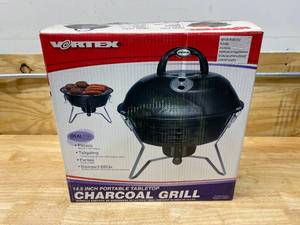 lot 90 image: VORTEX 14.5 Portable Table Top Charcoal Grill