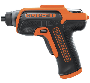 lot 74 image: BLACK  DECKER Roto-Bit 14 in. Cordless Rechargeable Screwdriver Kit 4 V 180 rpm