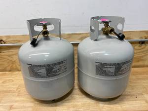 lot 40 image: Lot of 2-  20 lb. Propane Tanks