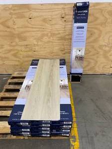 lot 7 image: SARATOGA COLLECTION- Lot of 15 Boxes of- 100% Waterproof Flooring in Blonde Oak (283 sq. ft.)