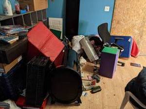 Entire contents of a large basement and small access room