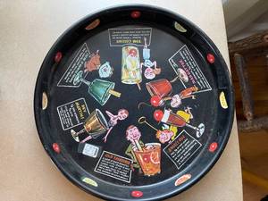 lot 121 image: Vintage Metal Whimsical Drink Tray