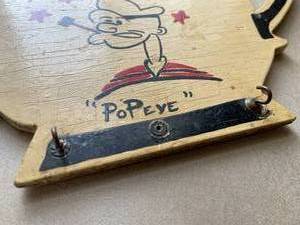 lot 129 image: Vintage Hand Painted Popeye Wall Mount Key Hanger