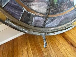 lot 153 image: Vintage Circular Stained Glass Window