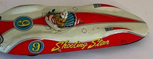lot 174 image: Vintage Shooting Star Tin Race Car Toy