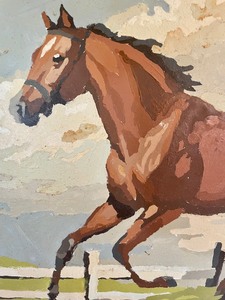 lot 12 image: Vintage Horse Scene Paint By Number