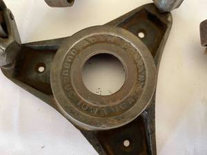 lot 242 image: Vintage Metal Adams Company 3 Wheel Rollers