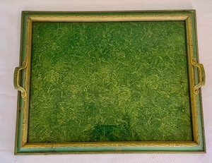lot 49 image: Vintage Glass Top Tray