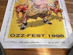 lot 314 image: Amazing Limp Bizkit 1998 Ozz Fest Poster