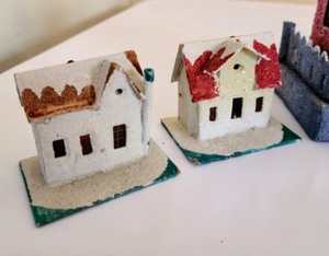 lot 204 image: Antique Cardboard Christmas Houses