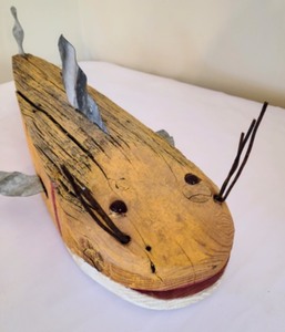 lot 292 image: Wooden Folk Art Catfish