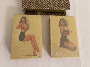 lot 340 image: Vintage Win, Lose or Draw Pin Up Card Set