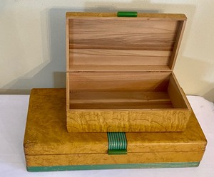 lot 200 image: Vintage Wooden Jewelry Boxes