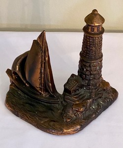 lot 393 image: Vintage Copper Lighthouse Piece