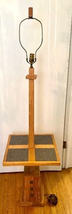 lot 145 image: Vintage A. Brandt Brand Ranch Oak Floor  Lamp