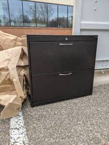 Black metal file cabinet 30 wide 2...